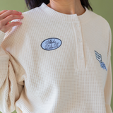 Waffle Patch Crewneck Sweatshirt Yellow - The Collegiate Lineup