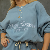 Campus Core Heavyweight Fleece Button Crewneck Sweatshirt