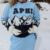 Snow Capped Wide Leg Knit Pant