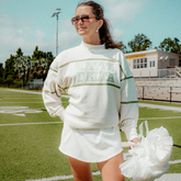 Unisex Retro Paneled Fleece Crewneck Sweatshirt