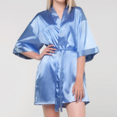 Satin Kimono Short Robe