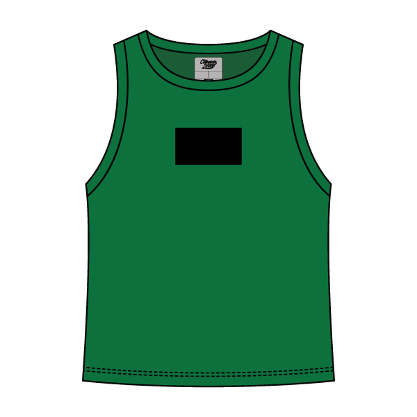 Ribbed High Neck Tank with Patch - The Collegiate Lineup