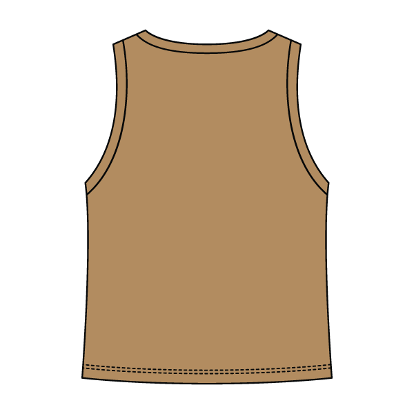 Ribbed High Neck Tank with Patch - The Collegiate Lineup