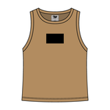 Ribbed High Neck Tank with Patch - The Collegiate Lineup