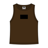 Ribbed High Neck Tank with Patch - The Collegiate Lineup