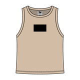 Ribbed High Neck Tank with Patch - The Collegiate Lineup