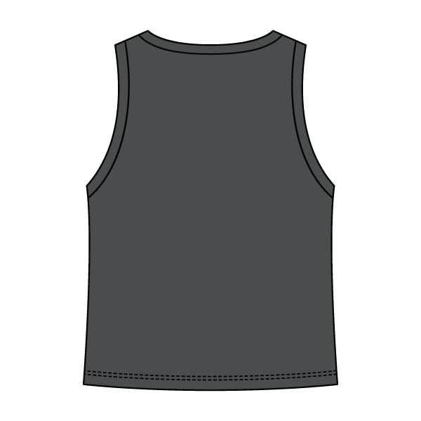 Ribbed High Neck Tank with Patch - The Collegiate Lineup