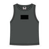 Ribbed High Neck Tank with Patch - The Collegiate Lineup