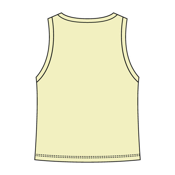 Ribbed High Neck Tank with Patch - The Collegiate Lineup