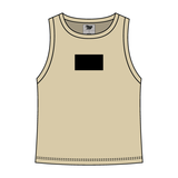 Ribbed High Neck Tank with Patch - The Collegiate Lineup