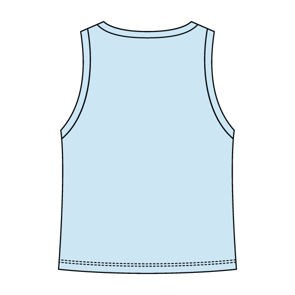 Ribbed High Neck Tank with Patch - The Collegiate Lineup