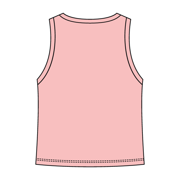 Ribbed High Neck Tank with Patch - The Collegiate Lineup