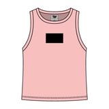 Ribbed High Neck Tank with Patch - The Collegiate Lineup