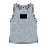Ribbed High Neck Tank with Patch - The Collegiate Lineup