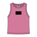 Ribbed High Neck Tank with Patch - The Collegiate Lineup