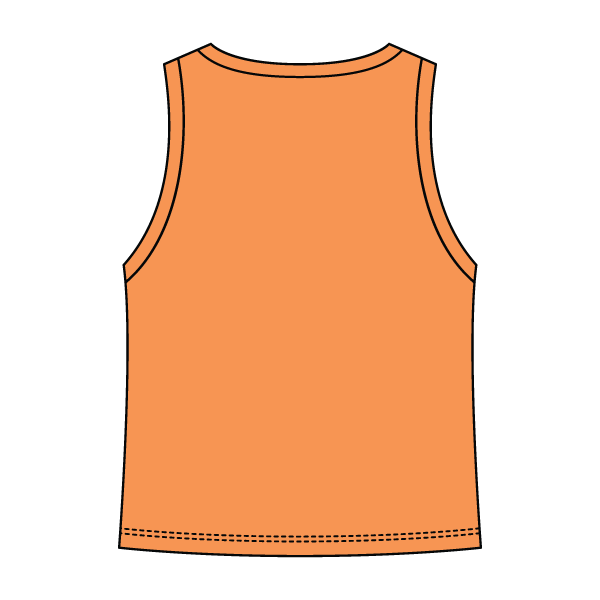 Ribbed High Neck Tank with Patch - The Collegiate Lineup