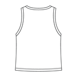 Ribbed High Neck Tank with Patch - The Collegiate Lineup