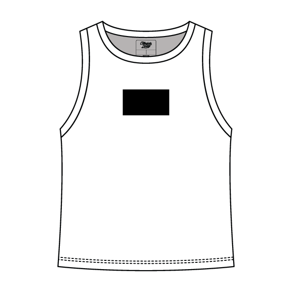 Ribbed High Neck Tank with Patch - The Collegiate Lineup