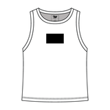 Ribbed High Neck Tank with Patch - The Collegiate Lineup