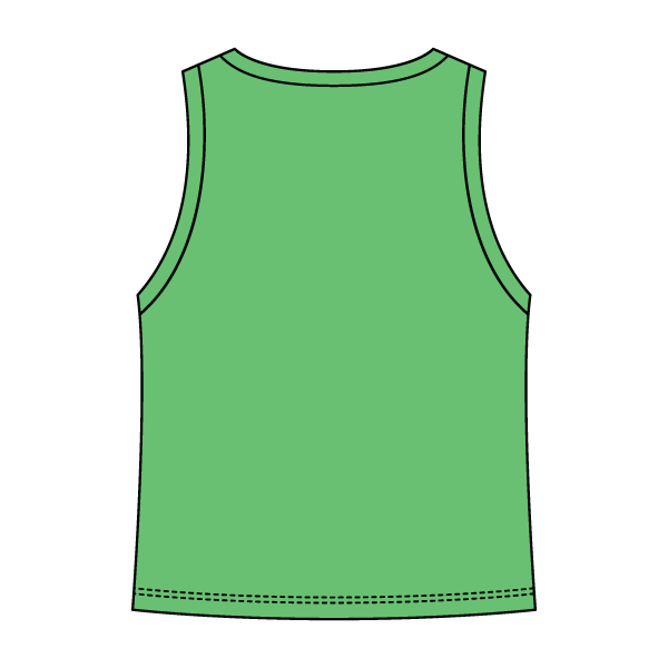 Ribbed High Neck Tank with Patch - The Collegiate Lineup