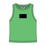 Ribbed High Neck Tank with Patch - The Collegiate Lineup