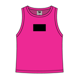 Ribbed High Neck Tank with Patch - The Collegiate Lineup