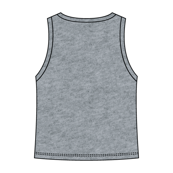 Ribbed High Neck Tank with Patch - The Collegiate Lineup