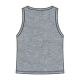 Ribbed High Neck Tank with Patch - The Collegiate Lineup