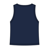 Ribbed High Neck Tank with Patch - The Collegiate Lineup