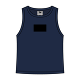 Ribbed High Neck Tank with Patch - The Collegiate Lineup