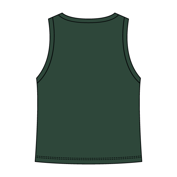 Ribbed High Neck Tank with Patch - The Collegiate Lineup