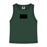 Ribbed High Neck Tank with Patch - The Collegiate Lineup
