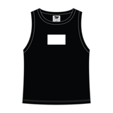 Ribbed High Neck Tank with Patch - The Collegiate Lineup