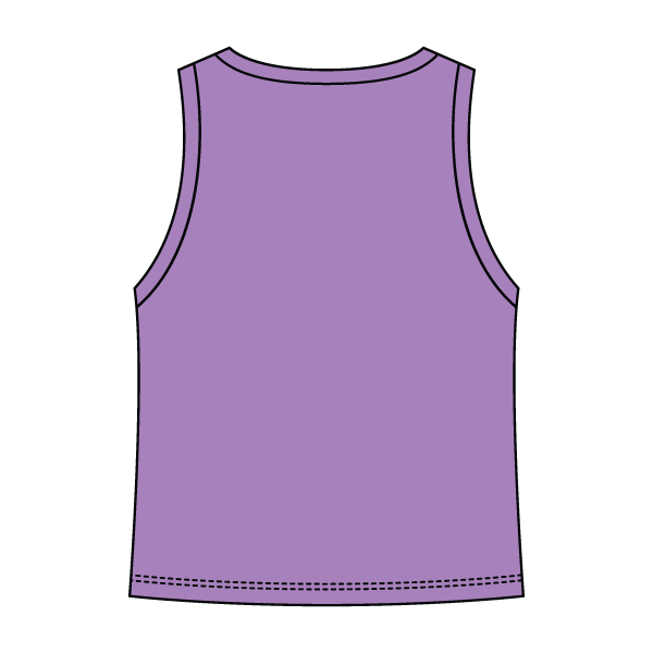 Ribbed High Neck Tank with Patch - The Collegiate Lineup