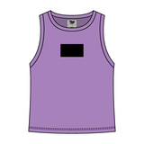 Ribbed High Neck Tank with Patch - The Collegiate Lineup