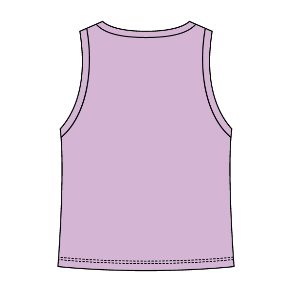 Ribbed High Neck Tank with Patch - The Collegiate Lineup