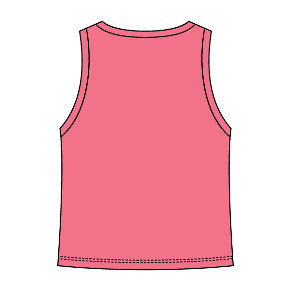 Ribbed High Neck Tank with Patch - The Collegiate Lineup