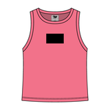 Ribbed High Neck Tank with Patch - The Collegiate Lineup