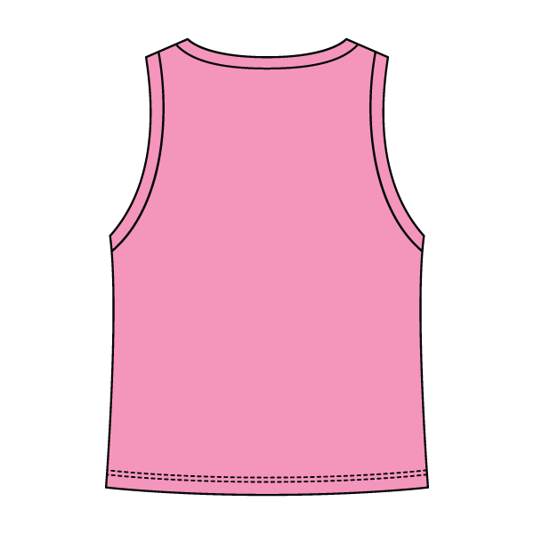 Ribbed High Neck Tank with Patch - The Collegiate Lineup