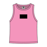 Ribbed High Neck Tank with Patch - The Collegiate Lineup