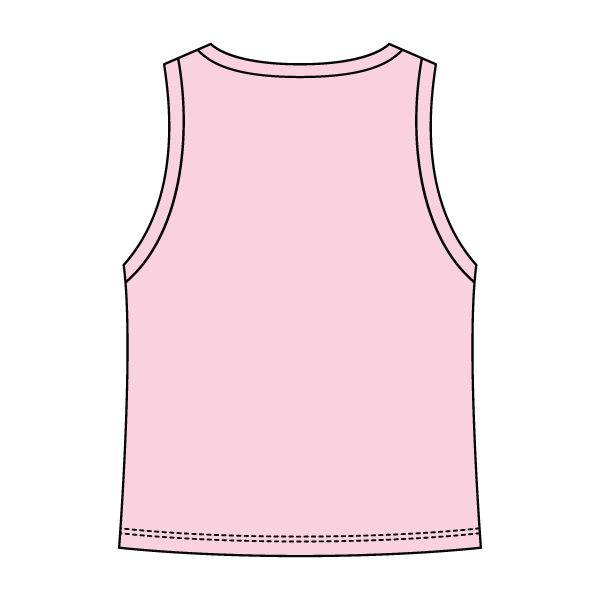 Ribbed High Neck Tank with Patch - The Collegiate Lineup