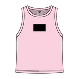 Ribbed High Neck Tank with Patch - The Collegiate Lineup