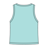 Ribbed High Neck Tank with Patch - The Collegiate Lineup
