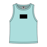 Ribbed High Neck Tank with Patch - The Collegiate Lineup
