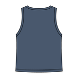 Ribbed High Neck Tank with Patch - The Collegiate Lineup