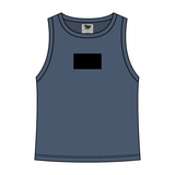 Ribbed High Neck Tank with Patch - The Collegiate Lineup