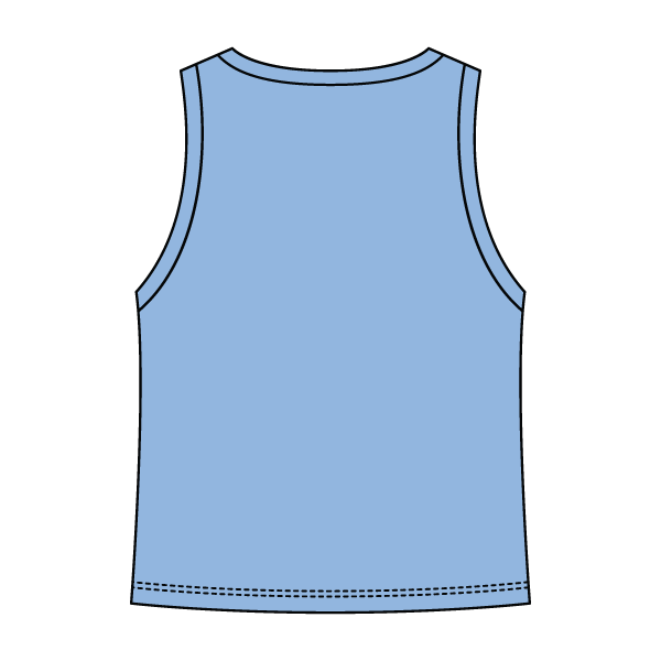 Ribbed High Neck Tank with Patch - The Collegiate Lineup