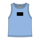 Ribbed High Neck Tank with Patch - The Collegiate Lineup