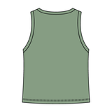 Ribbed High Neck Tank with Patch - The Collegiate Lineup