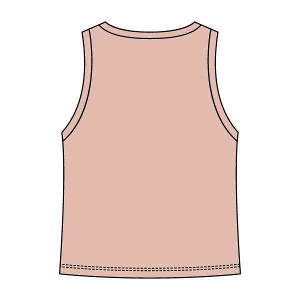 Ribbed High Neck Tank with Patch - The Collegiate Lineup